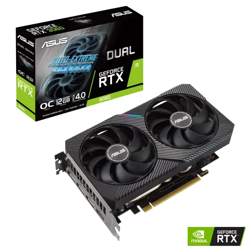 ASUS Dual GeForce RTX 3060 V2 OC Edition 12GB GDDR6 Graphics Card